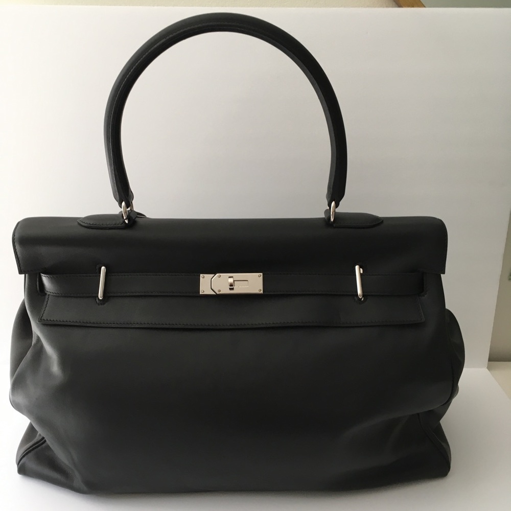 💯 Mint Hermès Kelly Relax 50 Travel Bag 2012 Black - Picture 3 of 16